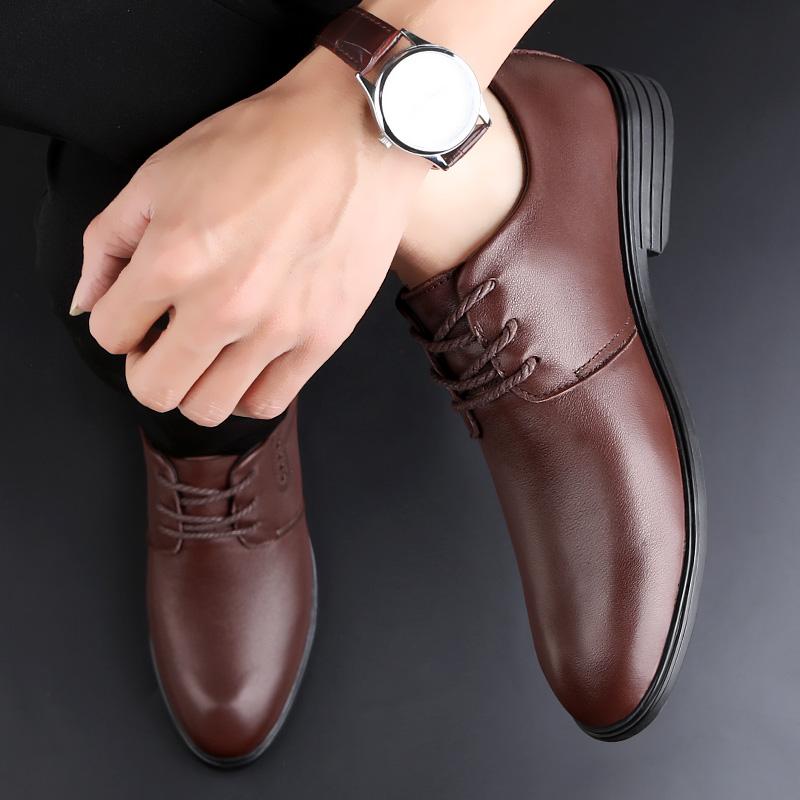 

Dress Shoes Men's Moccasins Leather Oxford Piergitar Men Black For Casual Zapatos Cuero Hombre Formal
