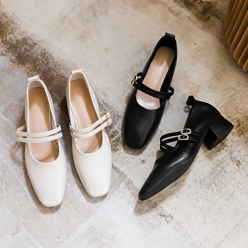 

Dress Shoes Summer fashion thick heel shoes casual shallow mouth women's medium Korean Lefu 772-8 I562, 1# shoe box