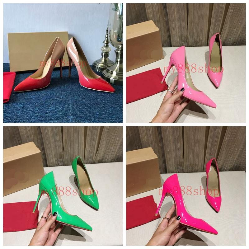 

LOUBOUTIN CHRISTIAN 2021 hot So Kate Styles 8cm 10cm 12cm High Heels Shoes Red Bottom Nude Color Genuine Leather Point Toe Pumps Rubber lLh, 33
