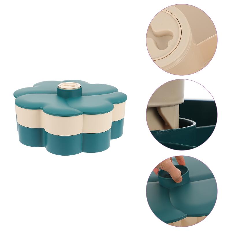 

Gift Wrap 1pc Practical Rotatable Nut Platter Divided Serving Dishes Tray