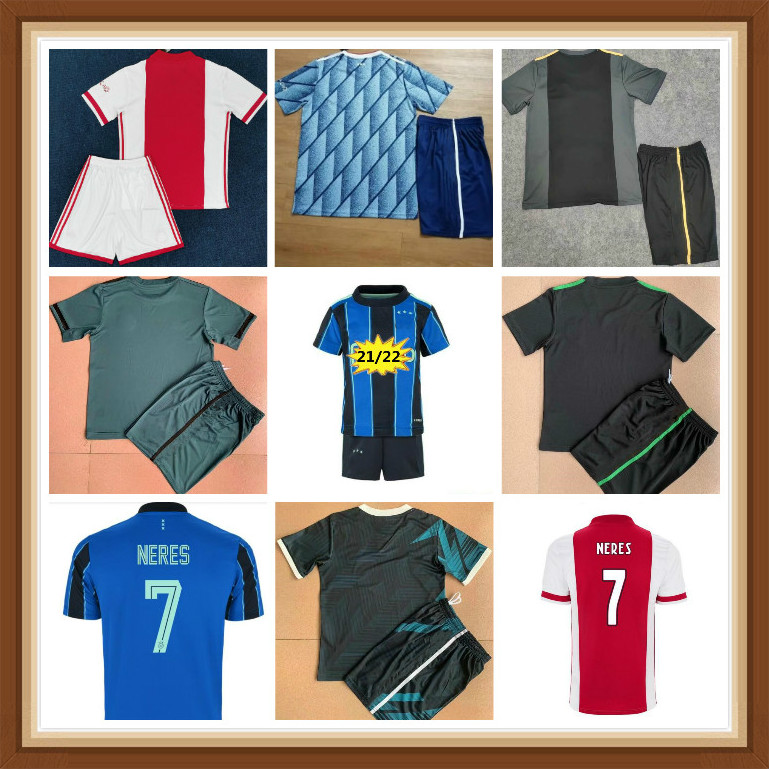 

20 21 22 A J AX soccer jersey FC 2021 KUDUS ANTONY BLIND PROMES TADIC NERES CRUYFF kids kit football shirt uniforms third 50th, Black;yellow