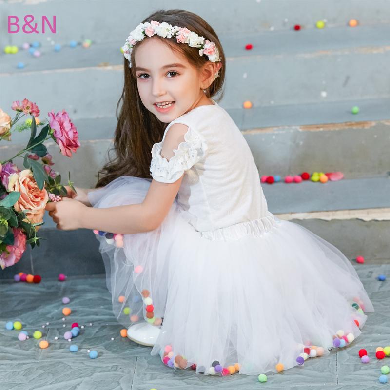 

Skirts Buenos Ninos Summer Mesh Girls Tutu Skirt Colorful Party Dance Princess Baby Children Clothing Ball Pettiskirts, Blue