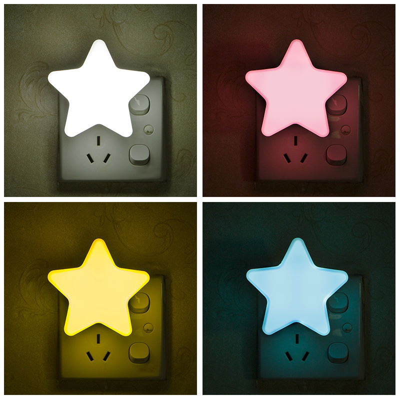 

Star Shape Lamp LED Night Lights Bedside Wall Lamp Lights Sensor Cartoons Sleeping Light Nursery Children's Bedroom Lamp