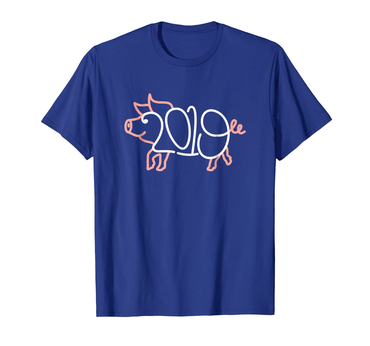 

2019 The Year Of Pig Shirt Chinese Zodiac Earth Pigs T-Shirt, White;black