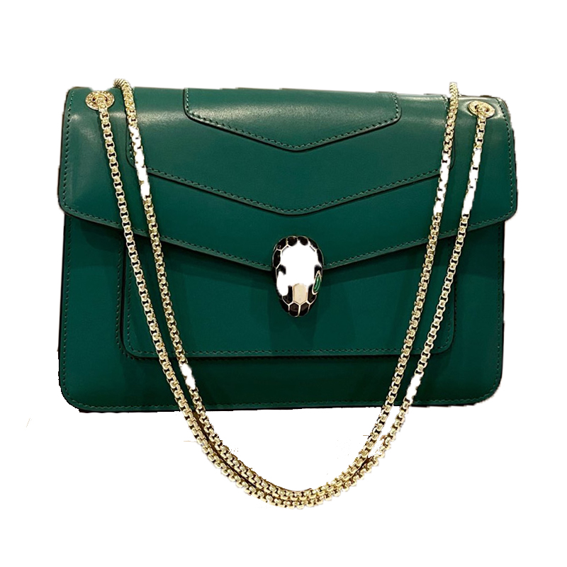 

Designers Bags Fashion Chain Handbag Snake Diamond Hasp Crossbody Cowhide Leather Shoulder Lady Flap Clutch Messenger Bags High Quality Hand Bag, Green