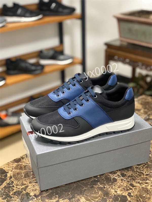 

Luxury Designer Women Men Cusual Shoes Track Sneakers leather Trainers Nylon Printed Platform Fashion Top Quality, 01