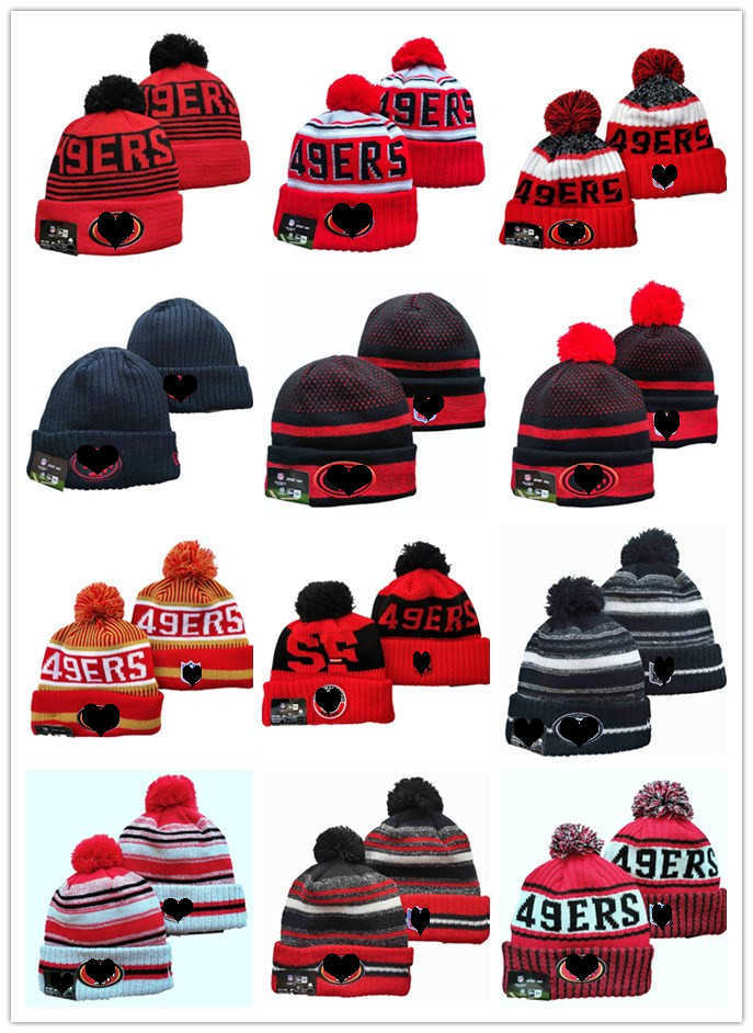 

San's Francisco's 49ers's Football Hat Cap Winter Cashmere Sports Caps Hats Beanies