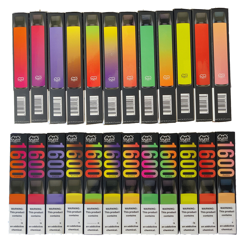 

puff xxl bar plus 1600 disposable vape pen e cigarette 1000mah battery Vaporizer Pods Device 6.5ml Capacity