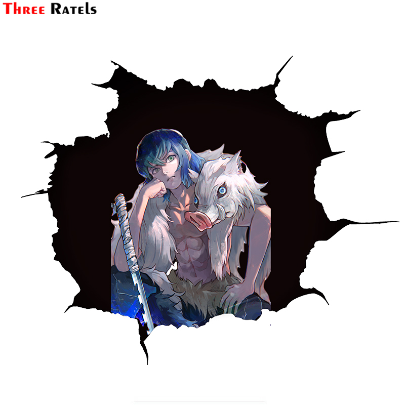 

Three Ratels Inosuke Hashibira Anime 3D School Stickers Computer Sticker Car Decal, Cdm-105