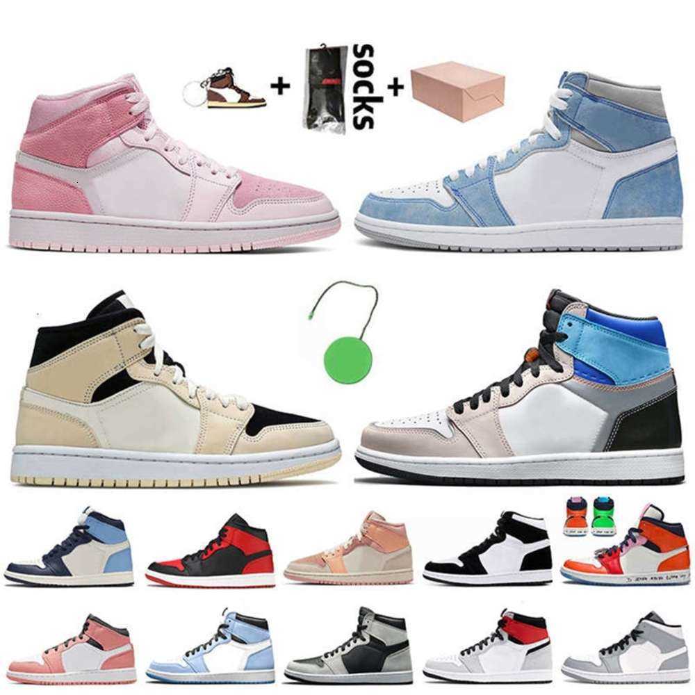 

2021 With Box JUMPMAN 1 1s Basketball Shoes Mid Barely Orange Digital Pink High OG Hyper Royal Fashion Prototype Twist FEARLESS S sneakerrun, #5 mid se sesame 36-46