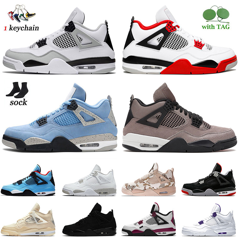 

Jumpman 4 Basketball Shoes Size US 13 Mens Women Fashion 4S Sports Military Black Cat White Oreo University Blue Sail Bred Fire Red Sneakers US5.5-13, C40 yellow 40-47