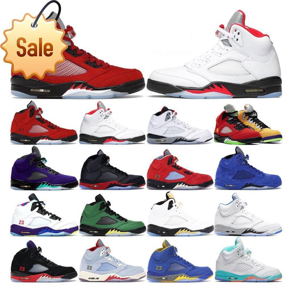 

2022 Men Basketball Shoes 5s Jumpman 5 Raging Red Hyper Royal White Cement Alternate Grape Top 3 Sports Sneakers Trainers Outdoor Fashion, Customize
