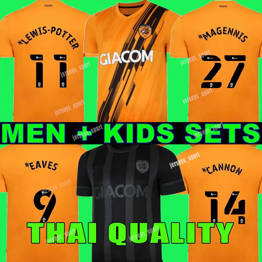 

21 22 Hull City Soccer Jerseys HONEYMAN MAGENNIS 2021 2022 SMALLWOOD WILKS DOCHERTY EAVES CANNON MONCUR Football Shirt LEWIS-POTTER Jersey thailand, 21-22 away adult+patch