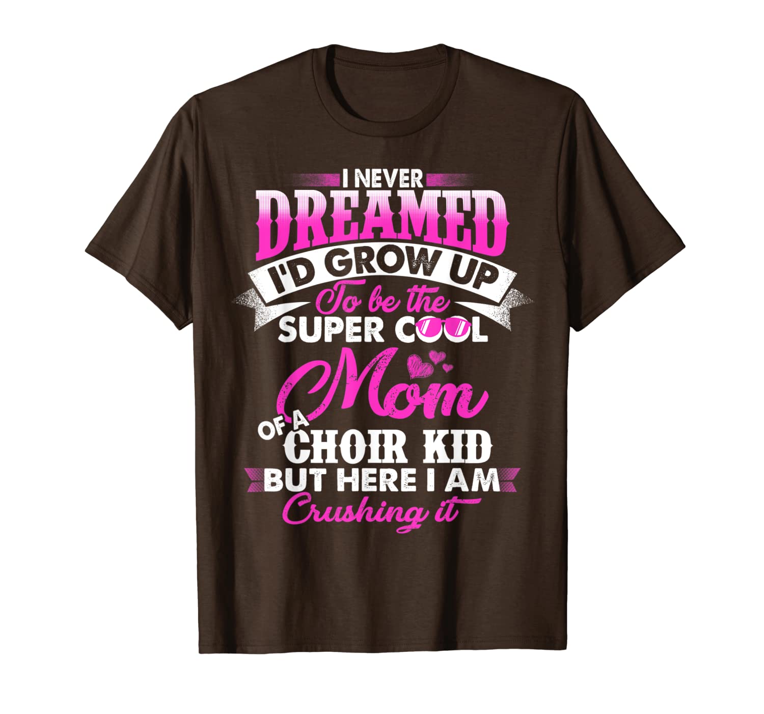 

super cool mom of a choir kid funny t-shirt, White;black