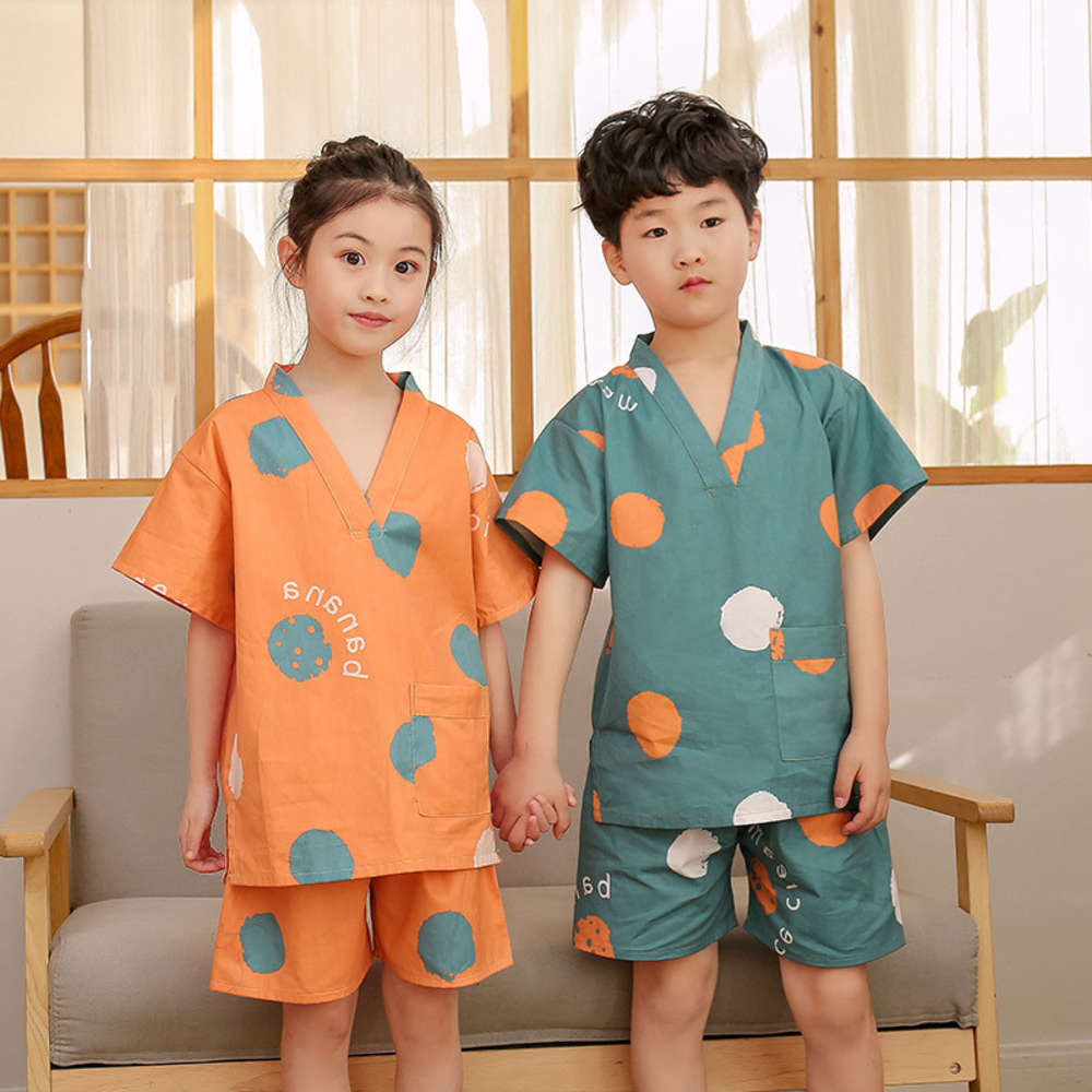 

Children's cotton bath clothes men's and women's sweat pajamas sauna children's home