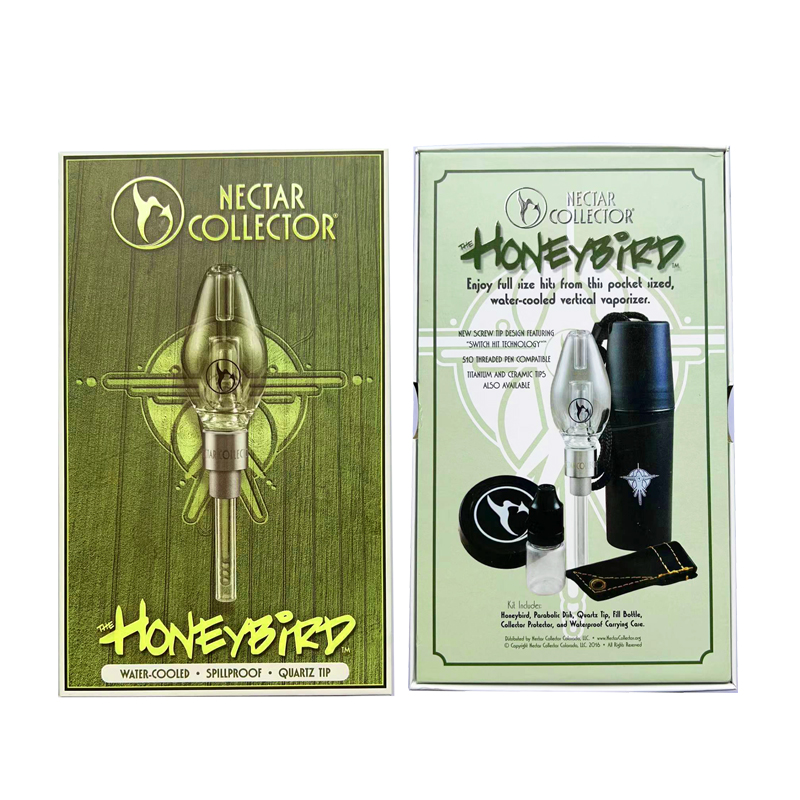

Honeybird Glass Straw Dab Smoking Bong Honeybird kit nectar collector vaporizer DHL Fast Delivery