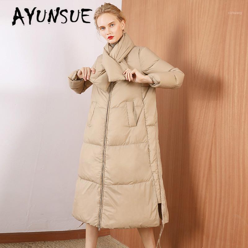 

White Duck Down Jacket Women Clothes 2021 Winter Coat Korean Stand Collar Puffer Warm Parka 199014 YY2113 Women' & Parkas, Khaki