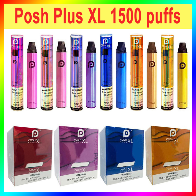 

Factory Outlet Posh Plus XL Disposable e cigarette Vape Device Pen 1500Puffs 650mAh Power Battery Pre-filled Pods Vapor