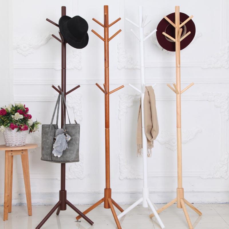 

Clothing & Wardrobe Storage 175cm 9 Hooks Modern Cloth Coat Racks, Floor Standing Hall Furniture, Simple Wooden Clothes Rack, Bedroom Living