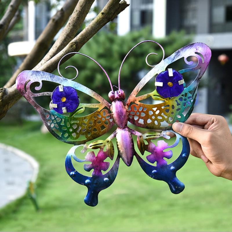

Metal 3D Butterfly Wall Hanging Art Decorations Home Garden Ornaments Scrolling Antennae With Hook For Easy Decorative Objects & Figurines