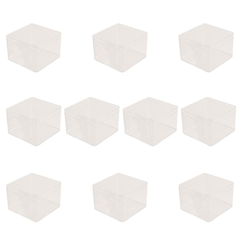 

Disposable Cups & Straws 10pcs Clear Plastic Dessert Container Mille Crepe Cake Boxes With Lid Ice Cream Cupcake Case