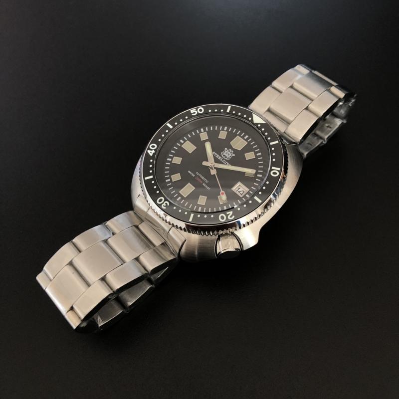 

Steeldive Men Vintage Stainless Steel Dive Watch 200M Water Resistant Ceramic Bezel Automatic Movement Wristwatch Wristwatches, Silicone green