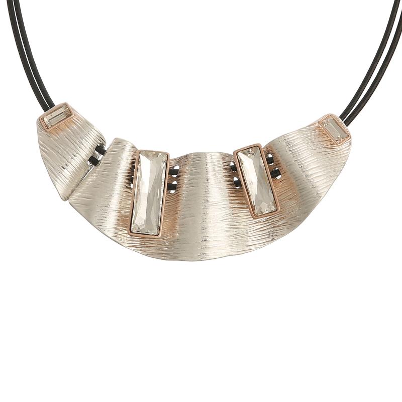 

Chokers Geometric Necklace Corrugation Alloy Crystal Pendants For Women's Decorative Jewelry Suspension Collar Accessories