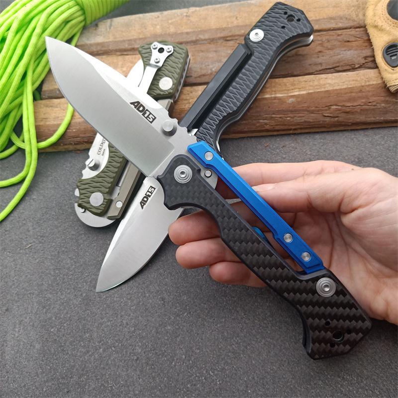 

New Arrival COLD STEEL AD-15 AD15 Folding Knife Carbon Fiber Outdoor Self Defense Survival hunting Camping Pocket Knives Rescue Utility EDC Tools