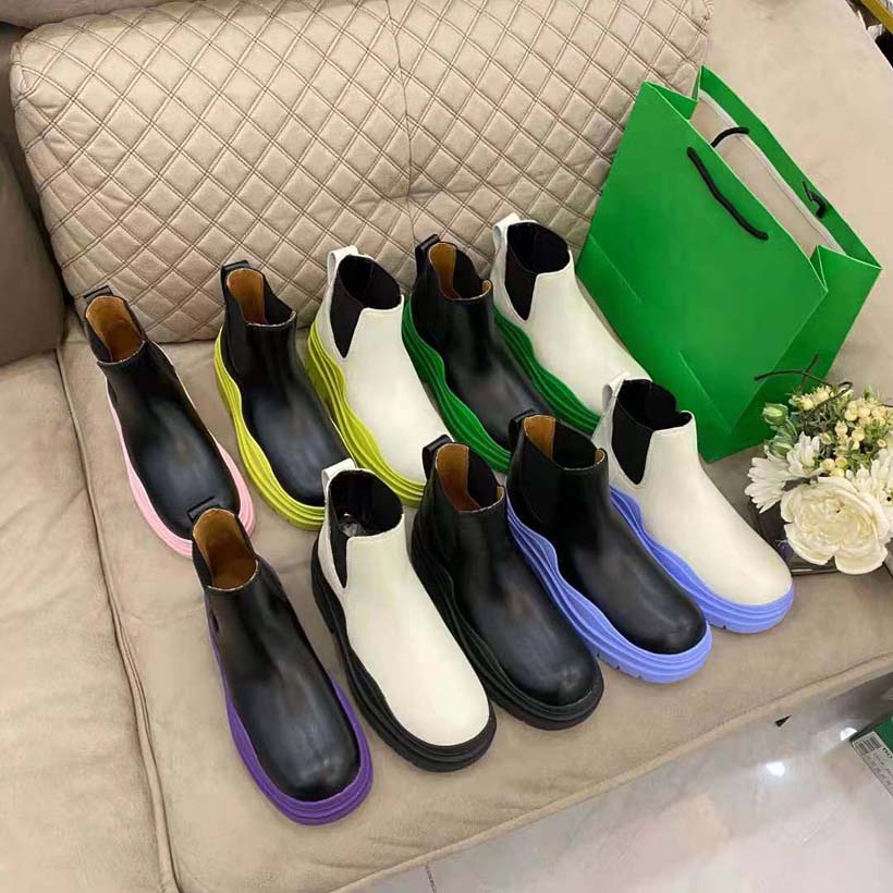 

Fashion Designer Boots Ankle boot Martin Chaelsea Booties Brown Cowhide Lining Green Box Packaging Thick Bottom Height 5.5 cm Women Luxury Shoes, #28