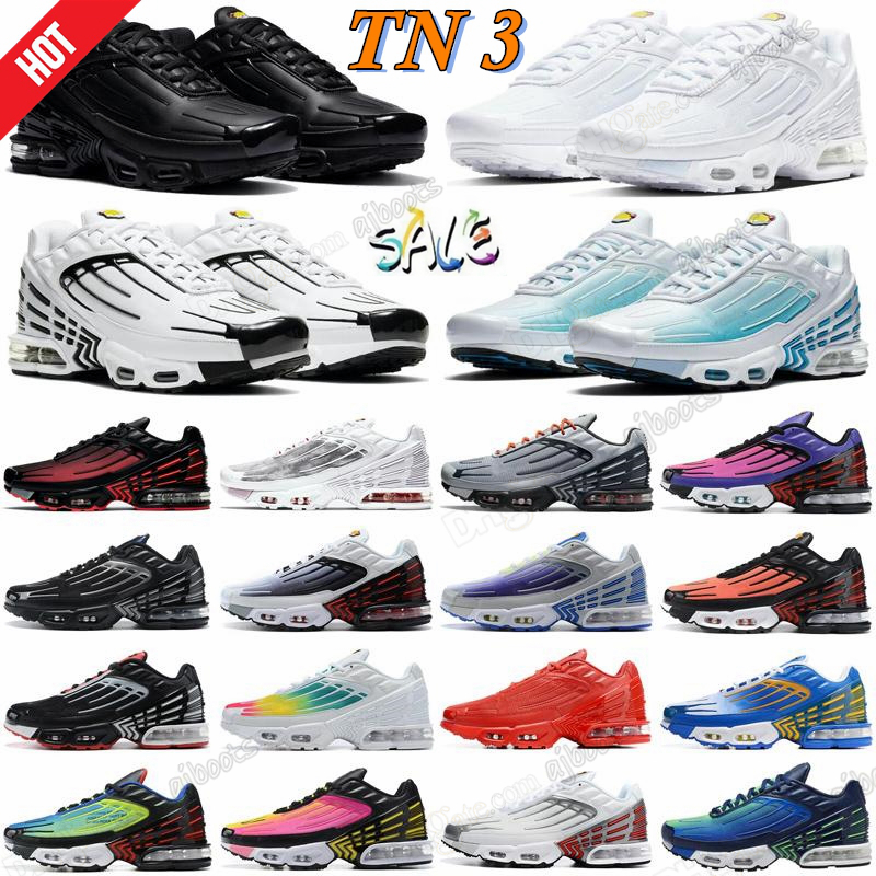 

2021 Wholesale Tuned Tn plus 3 Trainers Womens Mens Running Shoes zapatillas shoe Green Aqua Bred Grey White OG Black Crimson Red blanche Sports Sneakers, I need box