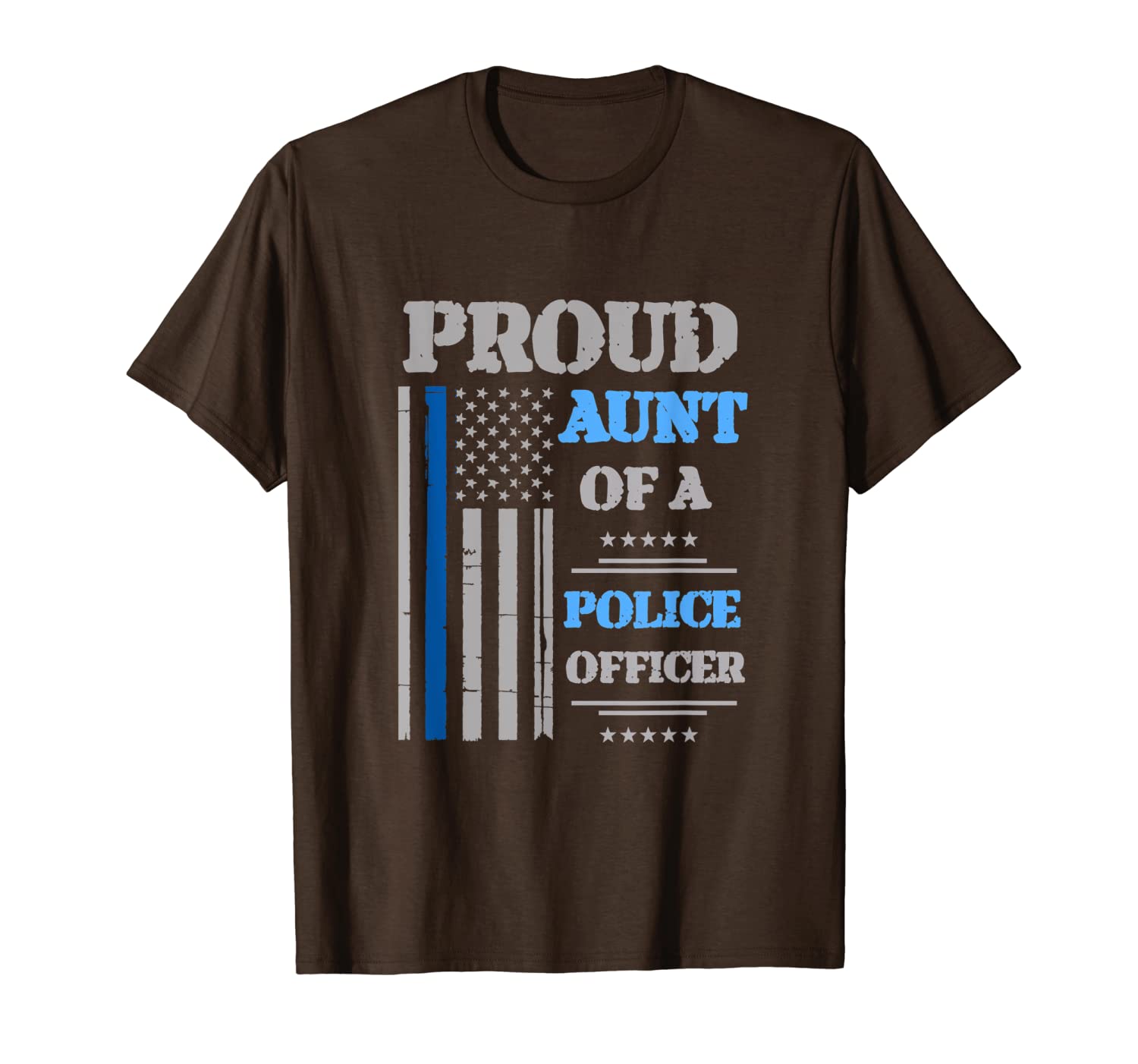

proud aunt of police officer t-shirt, White;black