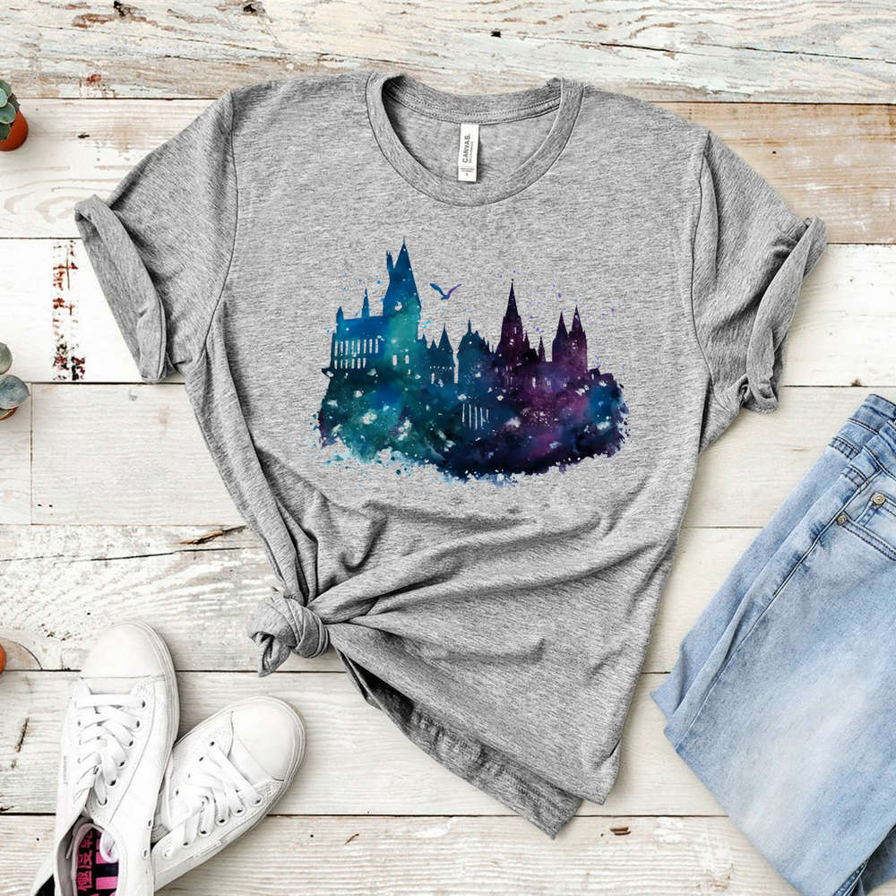 

tops Aquarel School T-shirt The Magic World Hogwarts shirt Cool Wizard Hp Inspired tea poison For fans, White