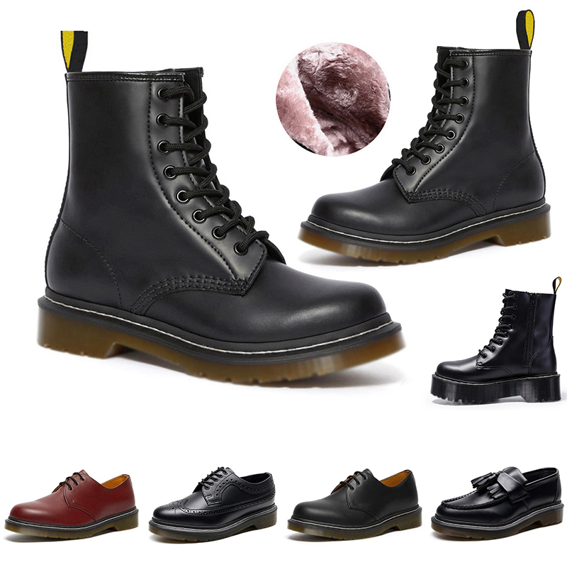 

Martin Designer Boots Fashion Luxurys Classic Winter Snow Boot For Women Men Shoes Smooth Leather Oxford Ankle Black White Bordeaux Platform Booties Sneakers, #22