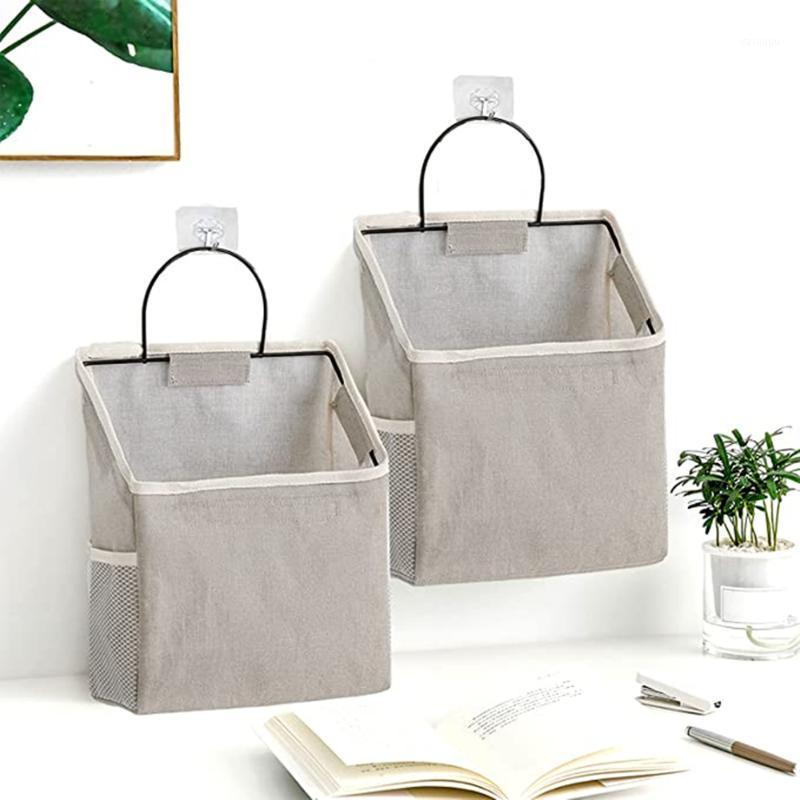 

Storage Bags For Dormitory Cotton Bathroom Linen Pocket Box Containers Hanging Wall Bag