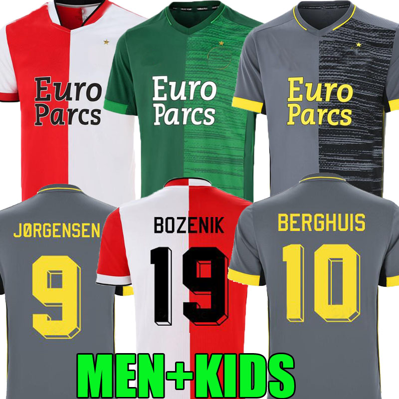 

FeyenoordS BERGHUIS Soccer JerseyS 20 2021 Home Away JORGENSEN SINISTERRA Football shirt Kit BOZENIK MALACIA GEERTRUIDA SENESI LINSSEN TEXEIRA Maillots De Foot, Green kids