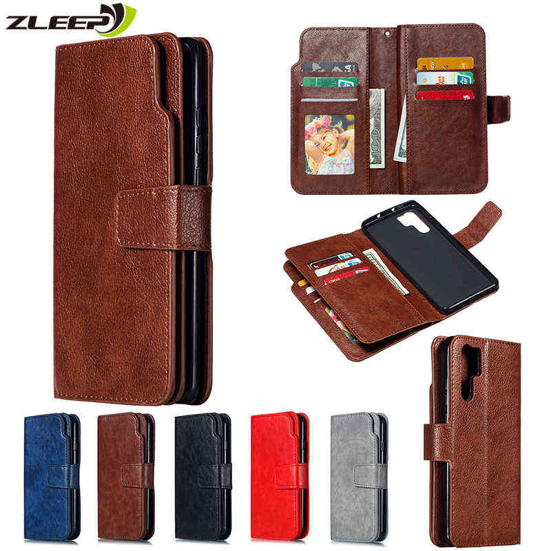 

Luxury Leather Flip Wallet Y5P Y6P Case For Huawei P40 P30 P20 P10 Mate 30 20 10 Lite Pro Y7 P Smart 2019 2020 Phone Cover Coque Y1028, Brown