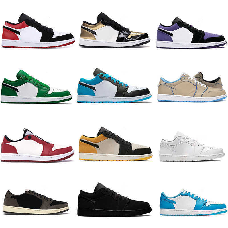 

Jumpman 1 Low 1s basketball shoes Top OG black toe court purple SP men women sneakers Eur 36-46 without box