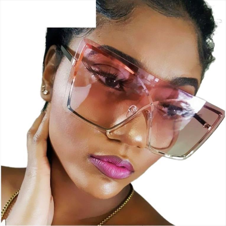 

Trendy Oversized Square Sunglasses Women Personlity Fashion Sexy Red Brown Tinted Color Lens Uv400 Retro Ladies Sun Glasses, White;black