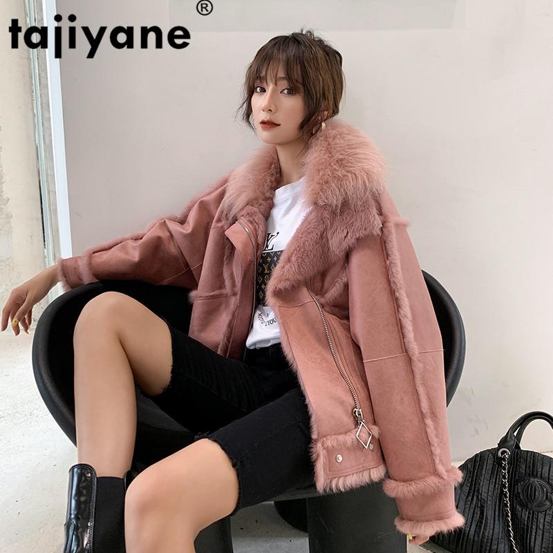 

Women's Fur & Faux Winter Natural Coat Female Liner Short Jacket Korean Warm Vintage Wool Collar Coats Tops Hiver Yl1930, Black