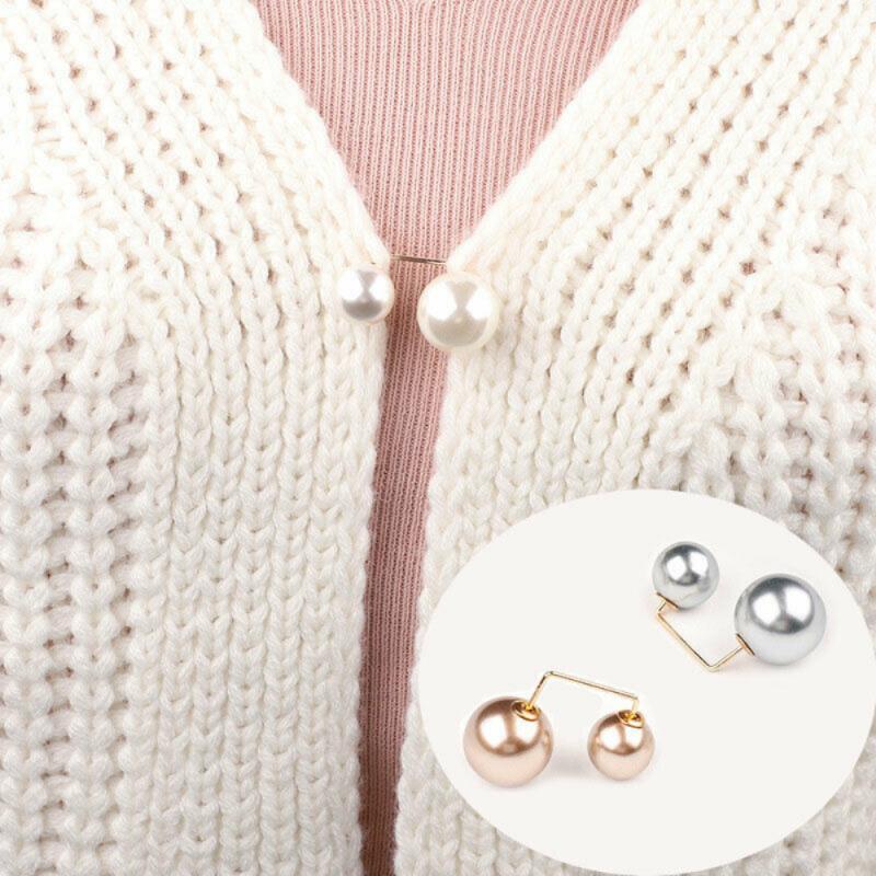 

Pins, Brooches 3 Pcs Fashion Pearl Brooch - Women Lapel Anti-Glare Safety Pins, Gray