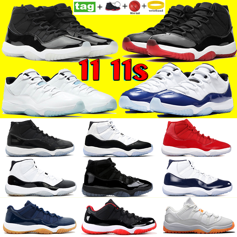 

With Keychain 11 11s 25th Anniversary basketball shoes Bred low citrus legend blue Concord 45 trainers Cap and Gown men women sneakers, No.37- bubble wrap packaging