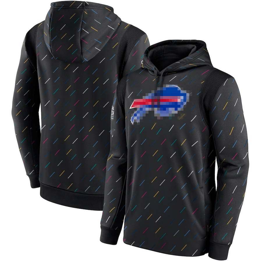 

BuffaloBillsMEN WOMEN Sweatshirts Crucial Catch Therma Pullover Hoodie Charcoal