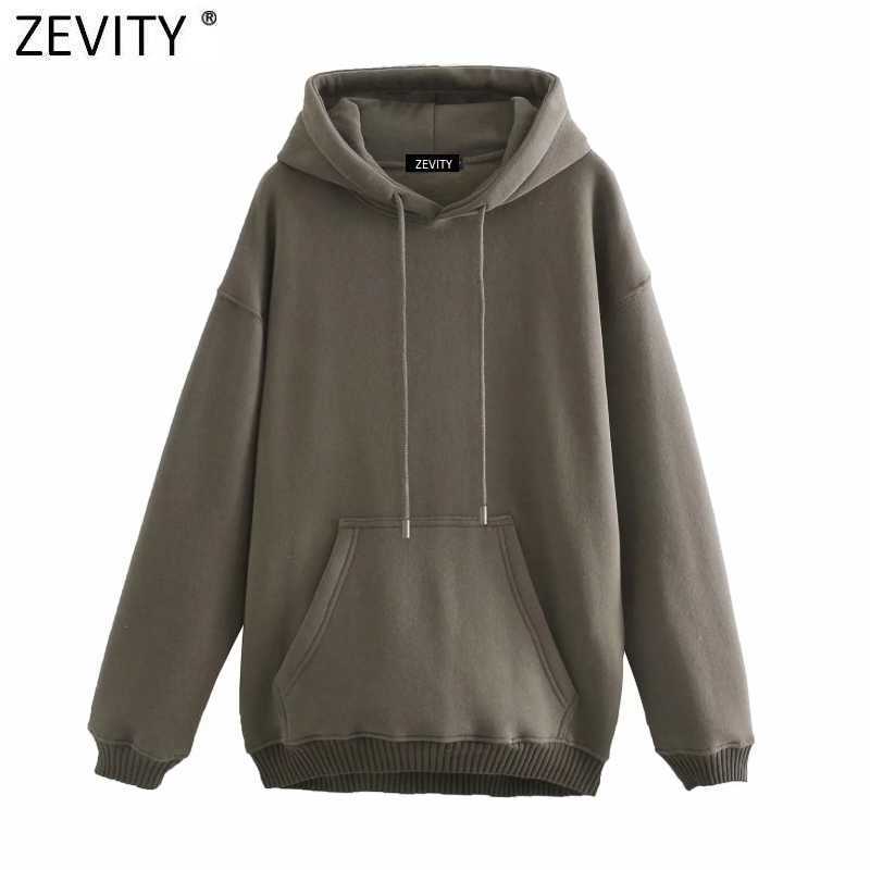 

Zevity Women Fashion Candy Colors Casual Loose Hooded Sweatshirts Female Basic Fall Fleece Hoodies Chic Pullovers Tops H523 210603, Op h523b