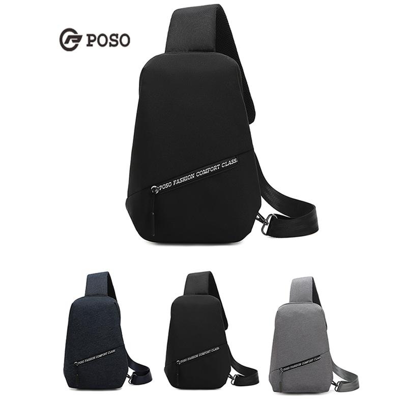 

Waist Bags POSO Brand Men Chest Bag Waterproof Outdoor Business Men's Shoulder Fashion Crossbody