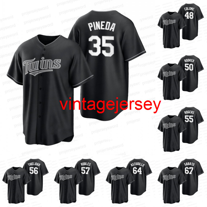 

Gilberto Celestino Jersey Aaron Sabato Willians Astudillo Hansel Robles Caleb Thielbar Taylor Rogers Brent Rooker Alex Colome 2021 All Black, 67 aaron sabato
