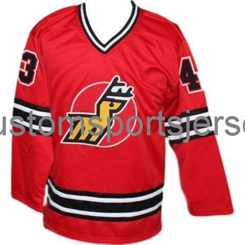 

Any Name Number Michigan Stags Custom Retro Hockey Jersey Red Tardif All Embroidery XS-6XL, Black