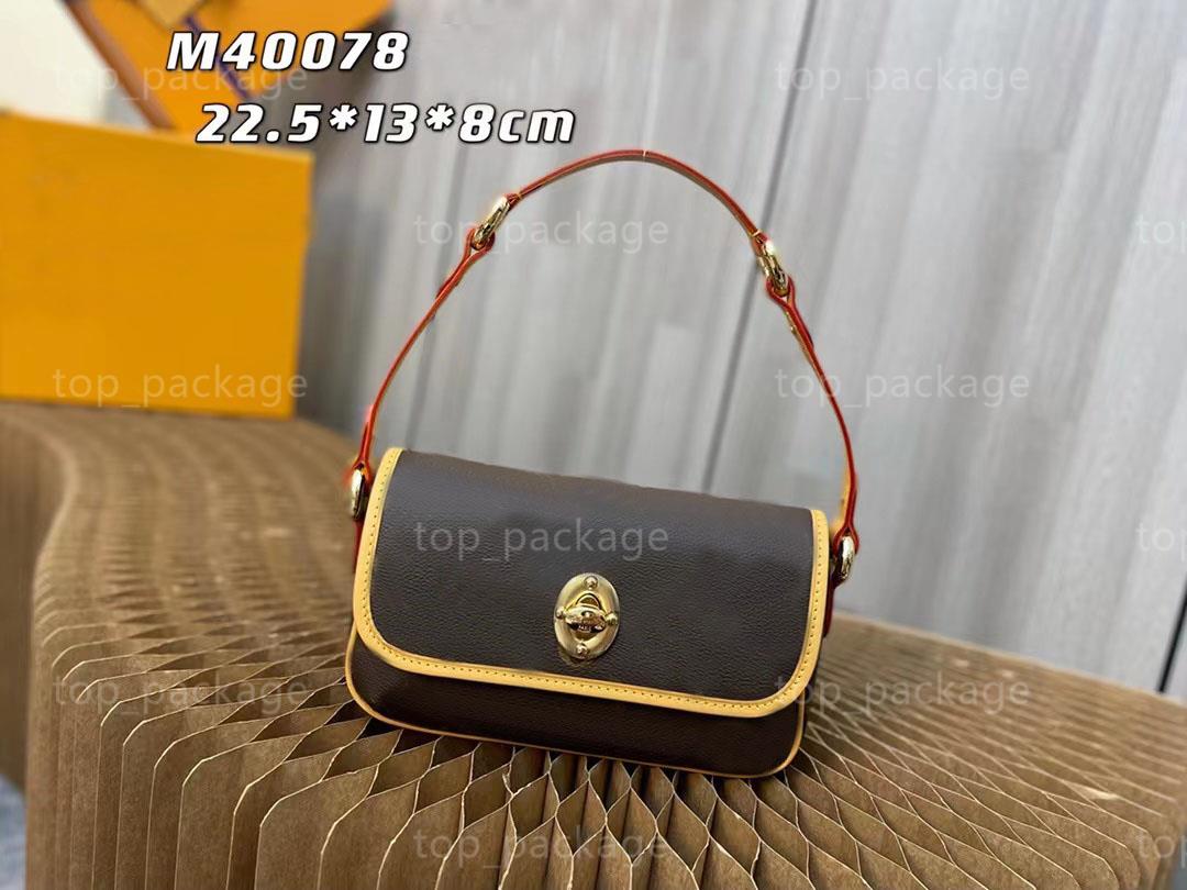 

Classic designer fashion bag, gold hardware, various colors, free door-to-door delivery, model: m40078, Old flower*22.5-13-8cm
