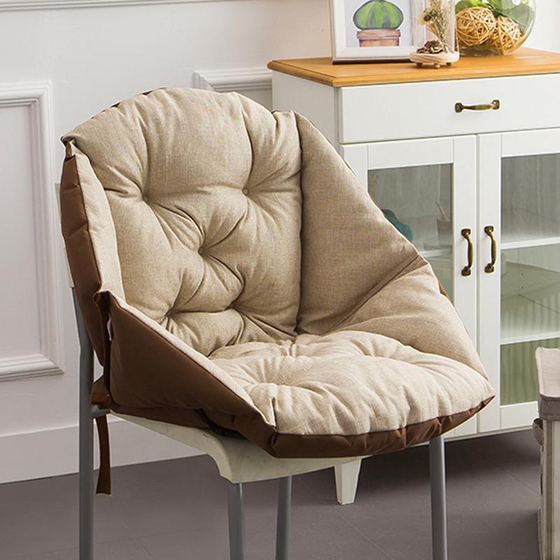 

Cushion/Decorative Pillow Thick Plush Chair Cushion Integrated Waist Support Office Student Wicker Computer Backrest Shell Design Relax Spin