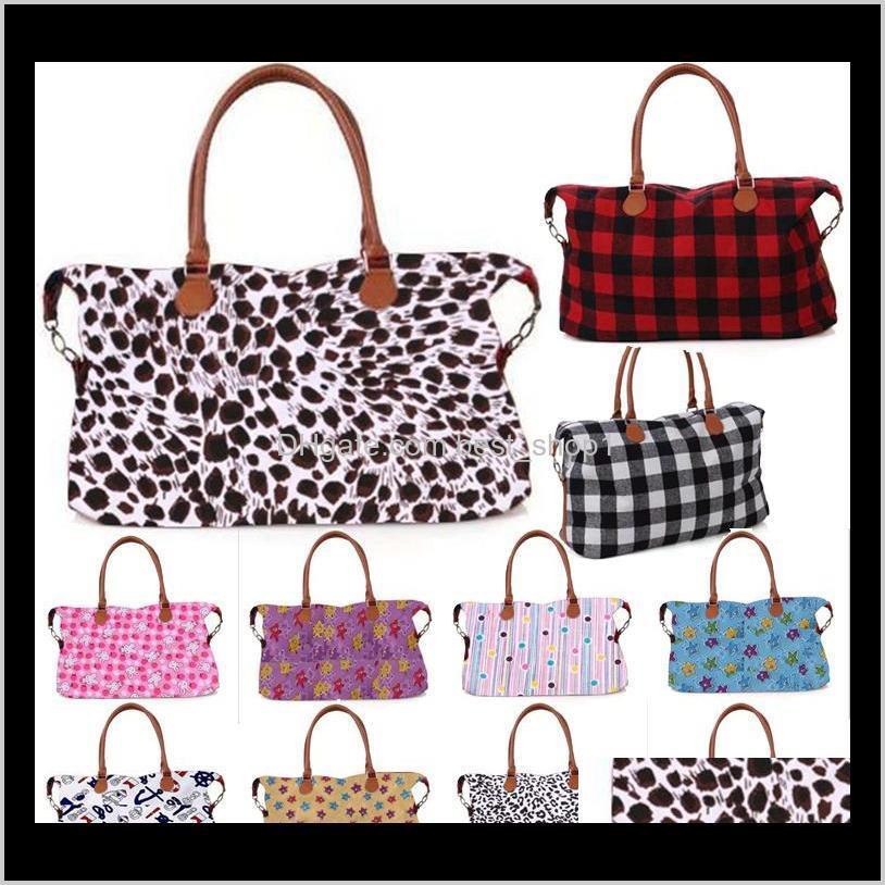 

Housekeeping Organization Home Garden Drop Delivery 2021 33 Style Buffalo Check Handbag Red Black White Plaid Bags Large Capacity Travel Tote