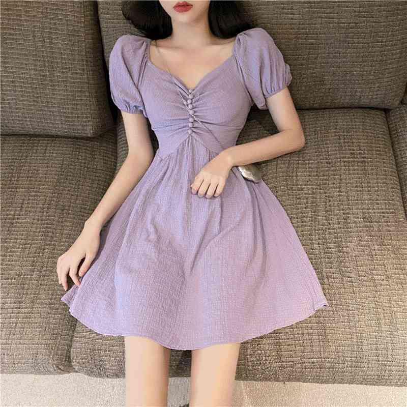 Casual Dresses Women 2021 Korean Fashion Style Aesthetic Clothes Fairy Cottagecore Sukienka Harajuku Sexy Mini 2I54-image-727999186